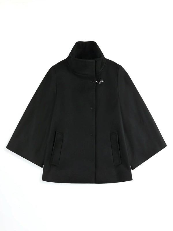 FAY CAPPA GANCIO LANA E CASHMERE NERO-FAY-NAW12534490YMV B999