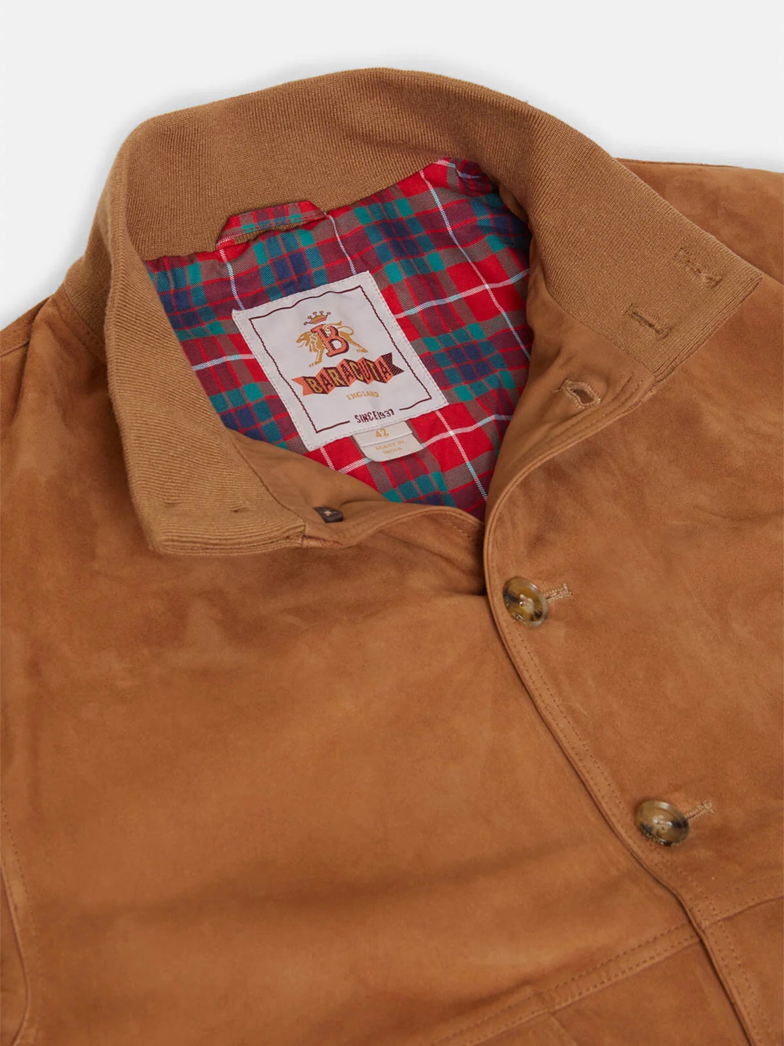 Baracuta Suede Blouson Tobacco-4