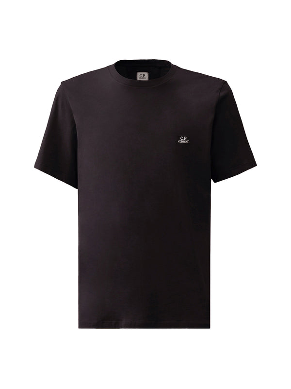 Jersey Short Sleeve Logo Patch T-Shirt di CP COMPANY - uomo total eclipse