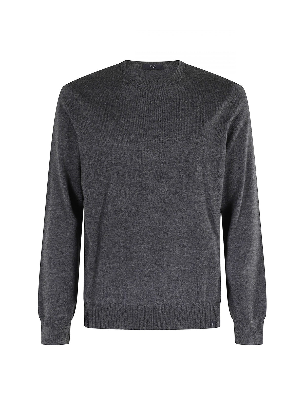 Fay Maglia Girocollo Lana Antracite-1