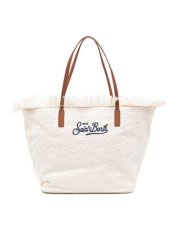 Saint Barth City Bag Sangallo Bianca