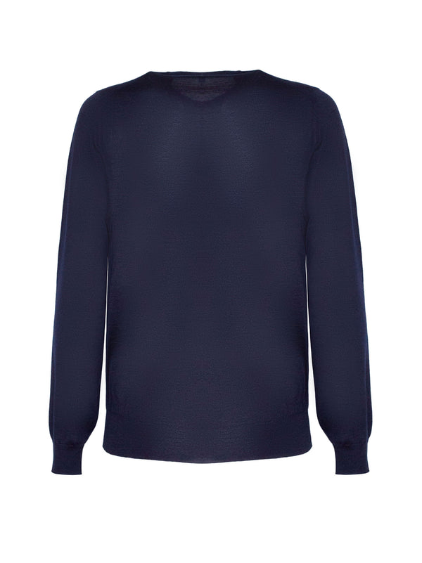 Fedeli Argentina Girocollo In Cashmere E Seta Blu-2