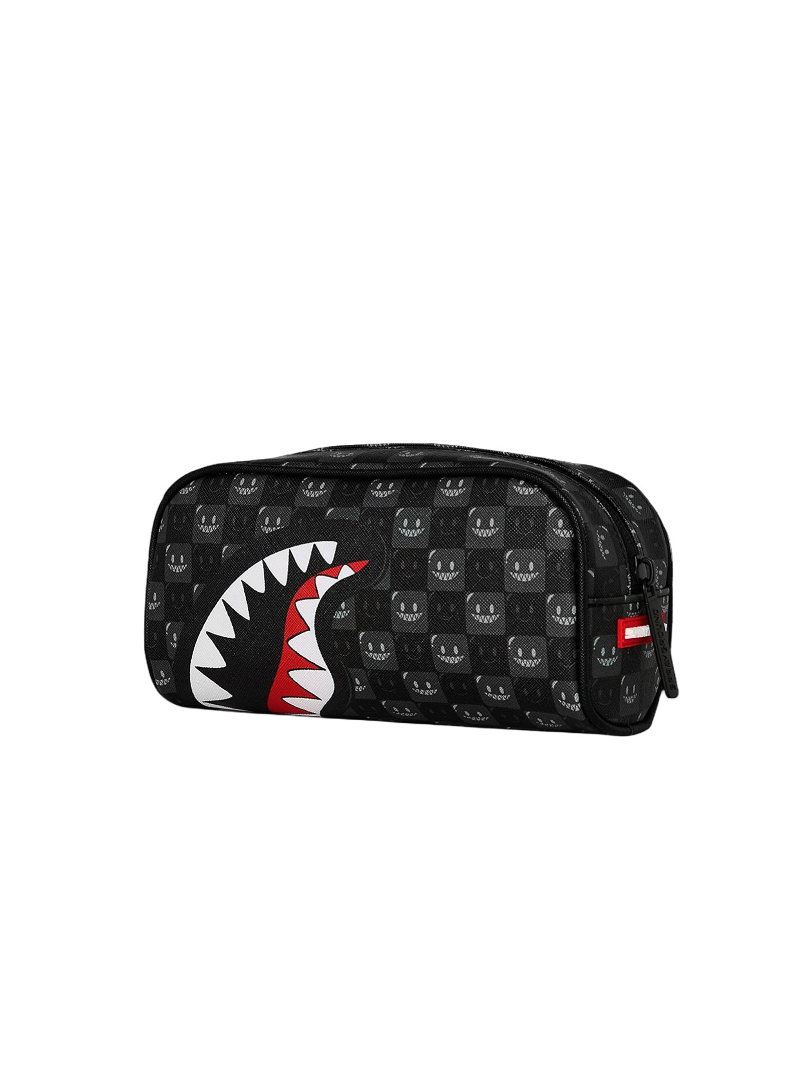 Sprayground Sharks In Paris Wtf Bubbly Black Check Pouch-2