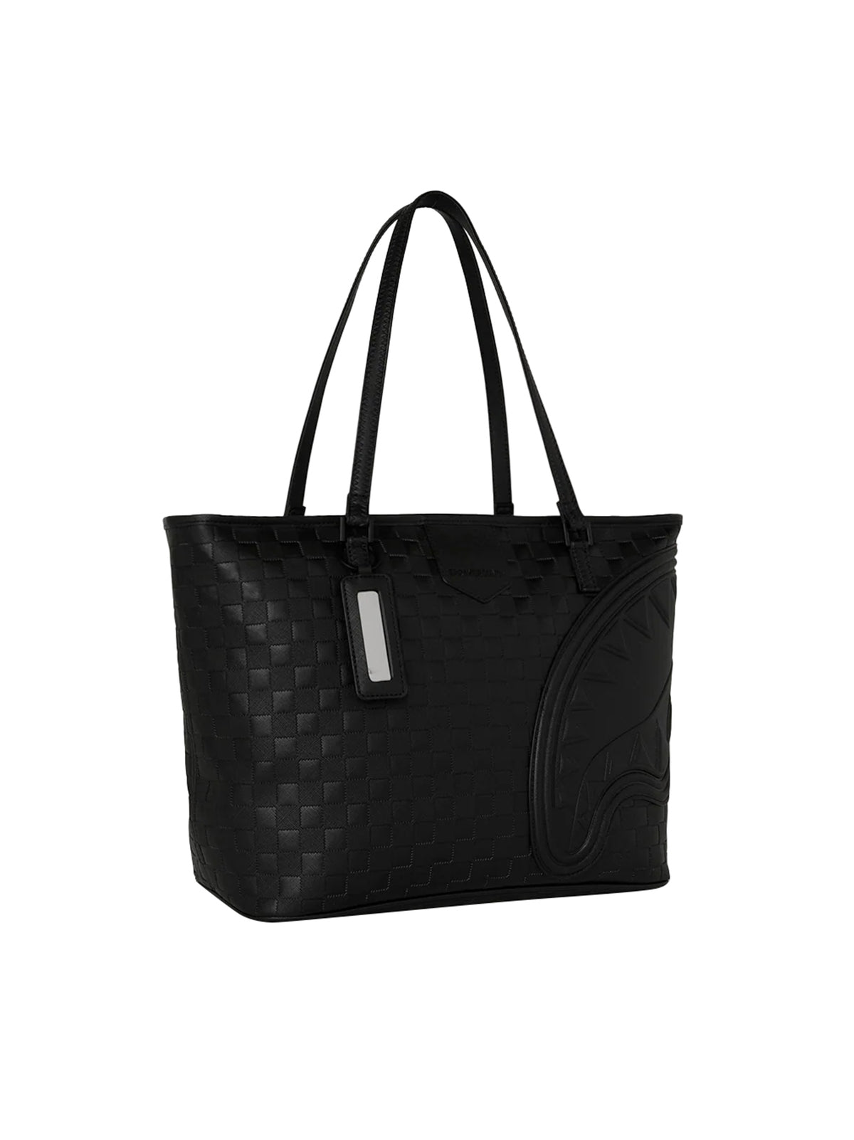 Sprayground Borsa Raised Check Tote Nera-3