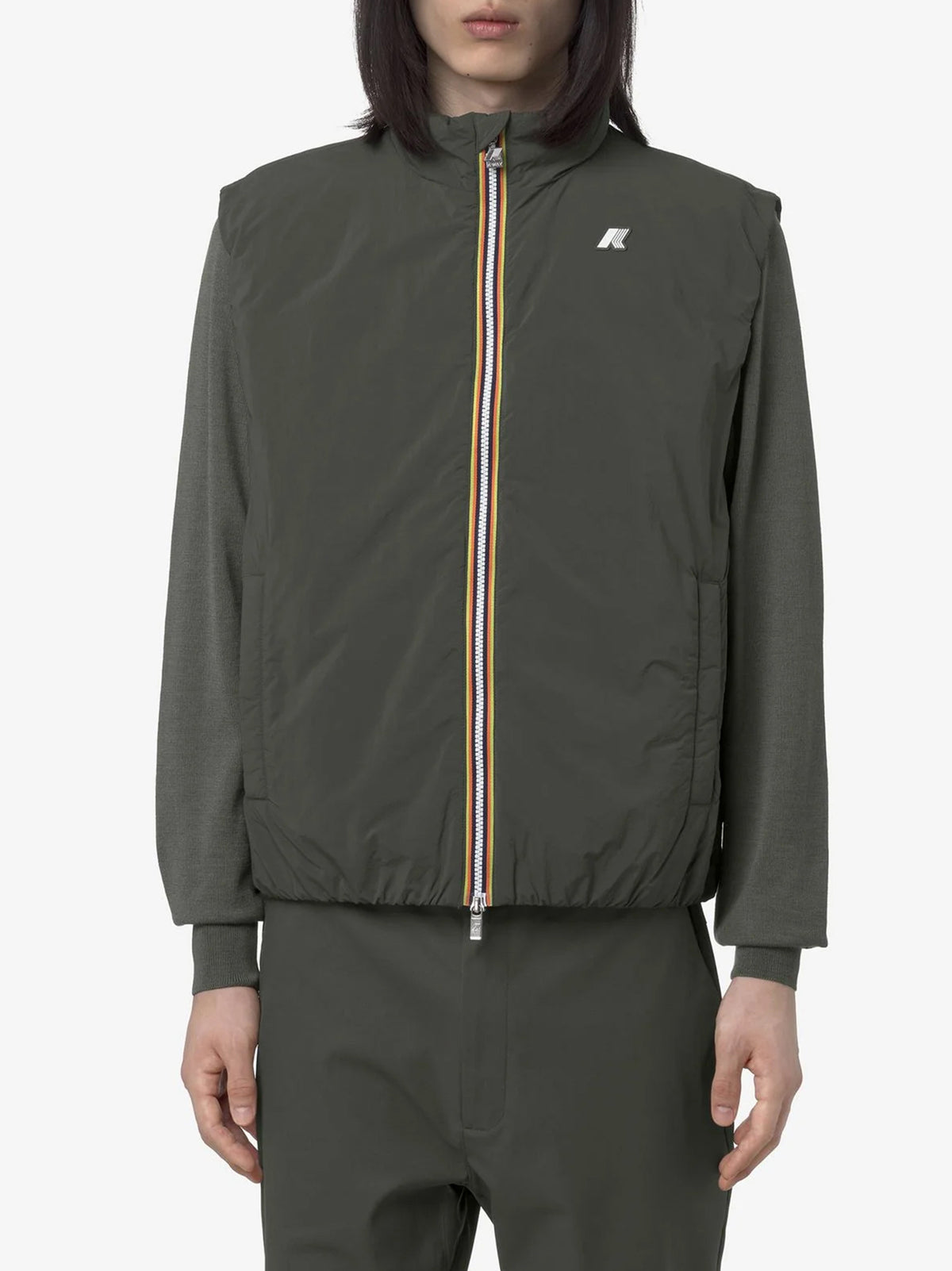 K-Way Gilet Valen Plain Warm Green Blackish-2