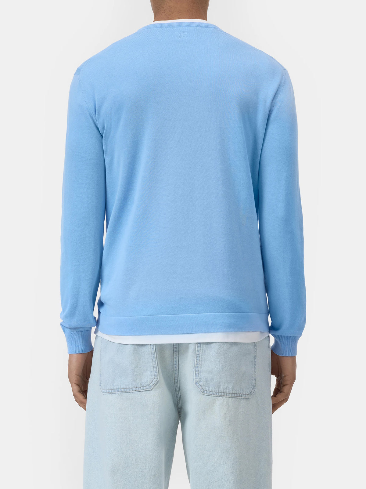 Closed Maglia girocollo in cotone Sky Blue-3