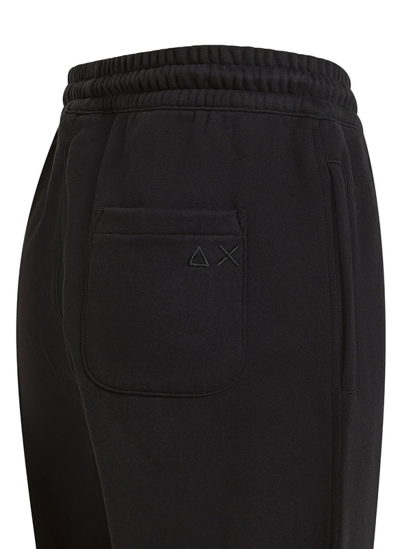 Sun68 Pantaloni Jogging In Felpa Di Cotone Neri-2