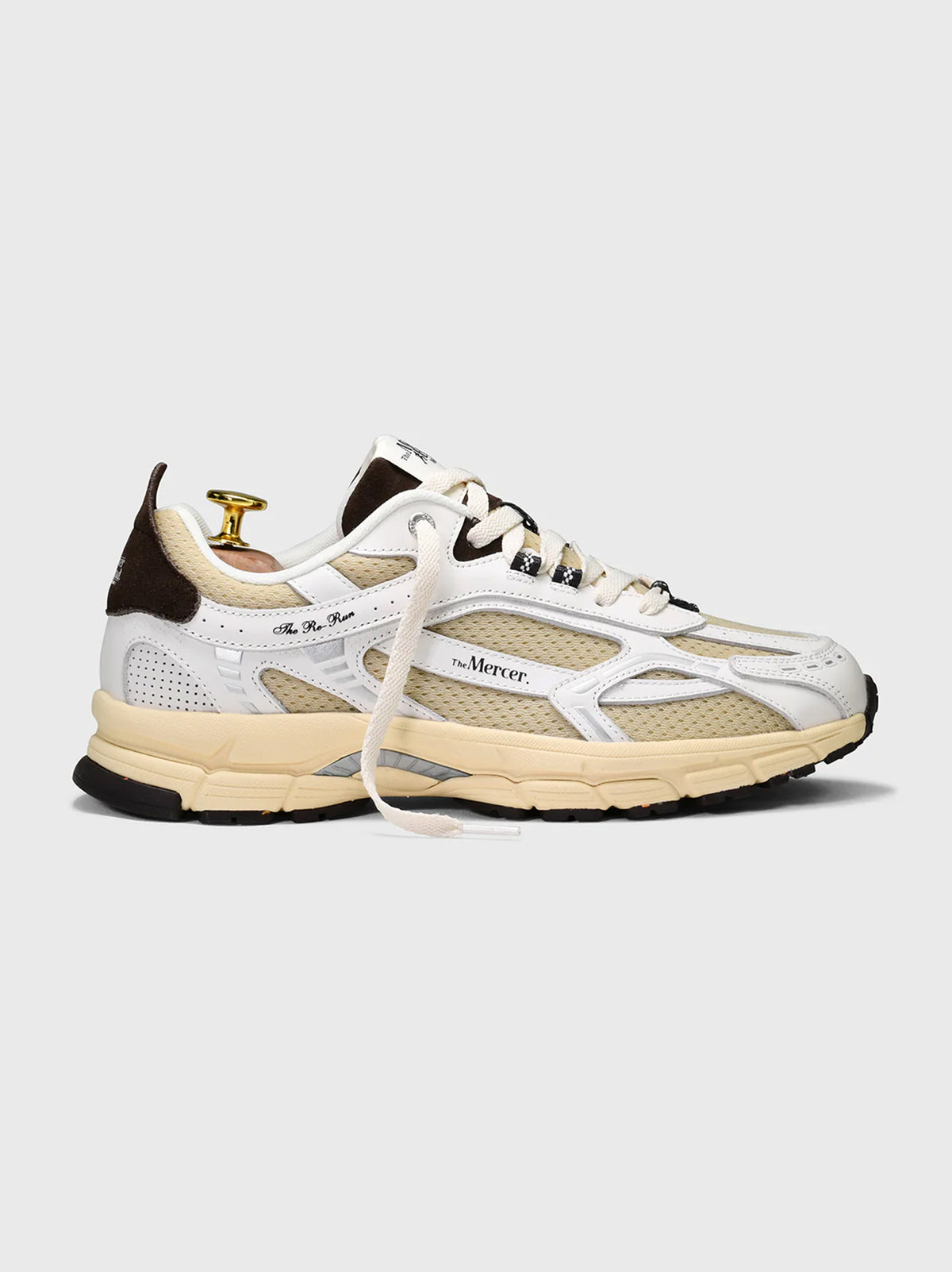 Mercer Sneakers The Re-Run Vintage bianco e marrone-1