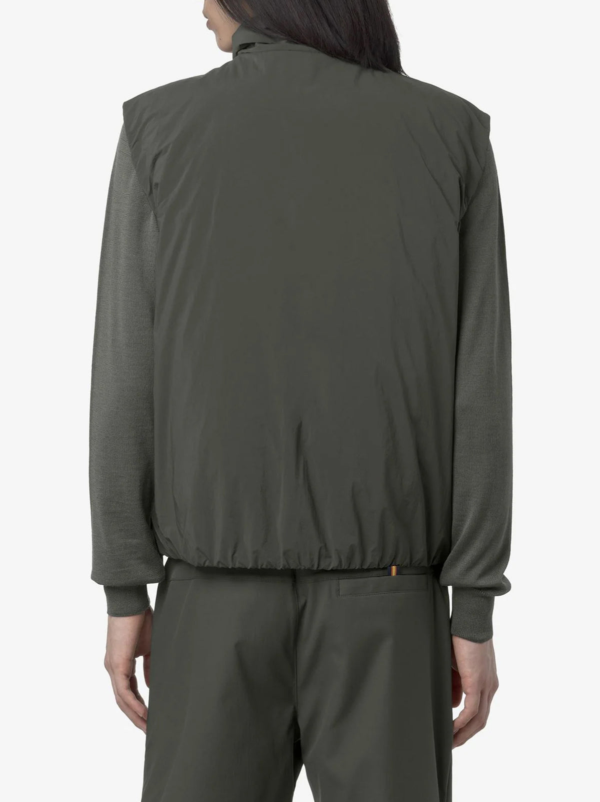 K-Way Gilet Valen Plain Warm Green Blackish-3