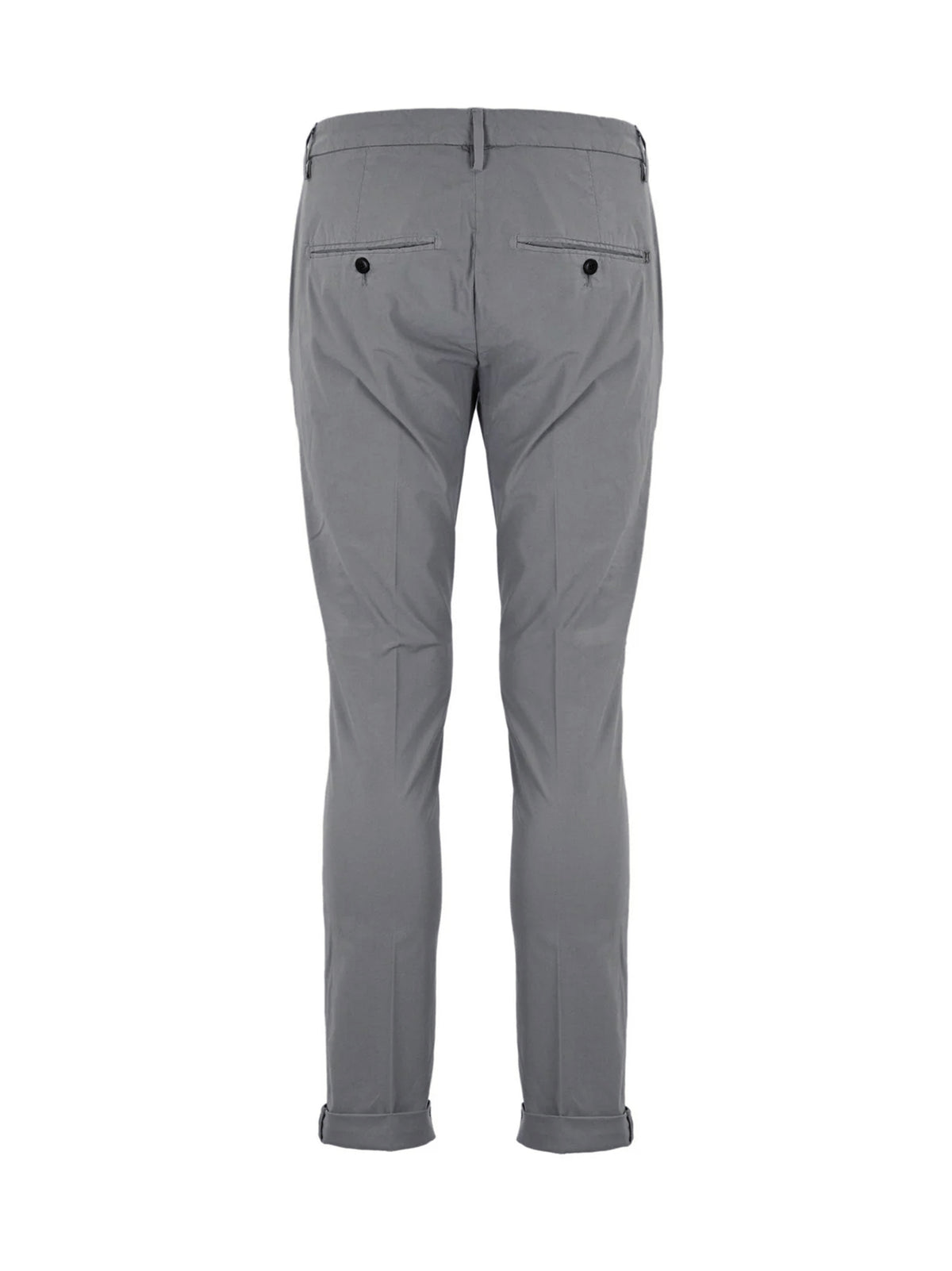Dondup Pantaloni chino Gaubert slim in gabardina fumé-1