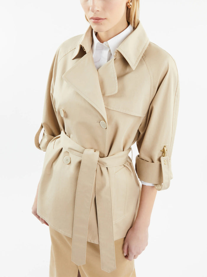 Short Double-Breasted Trench Coat-2