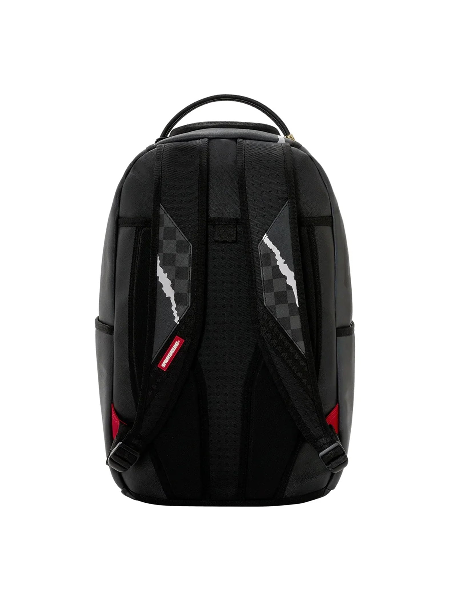 Sprayground Center Rip Revealing Gray Check Zaino-3