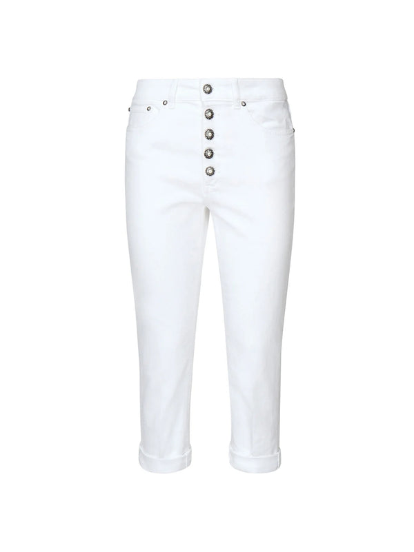 Dondup Jeans Koons Gioiello Stretch Bianco