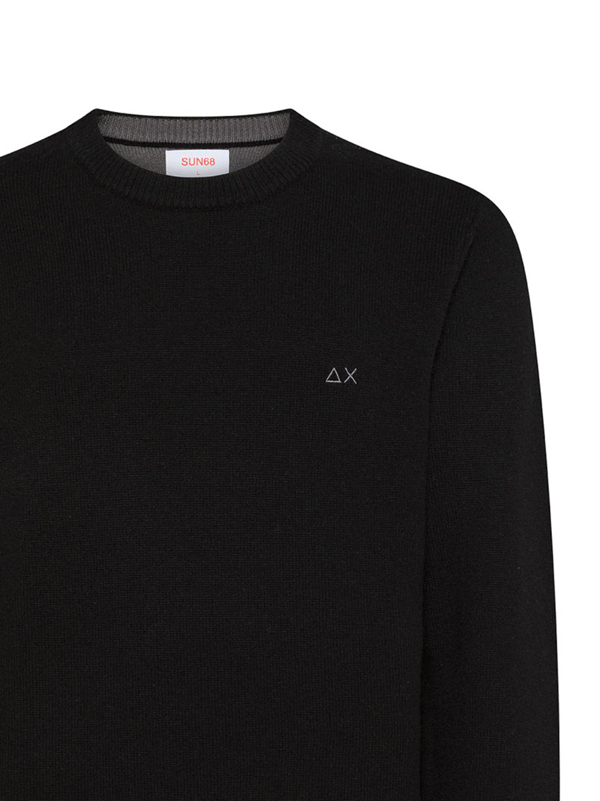 Sun 68 Maglia Girocollo In Lana E Cashmere Nero-2