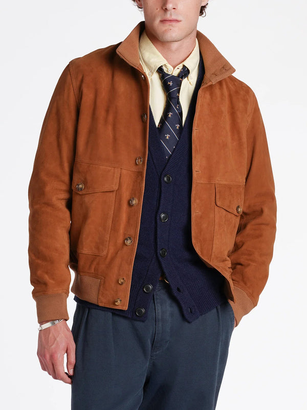 Baracuta Suede Blouson Tobacco-2