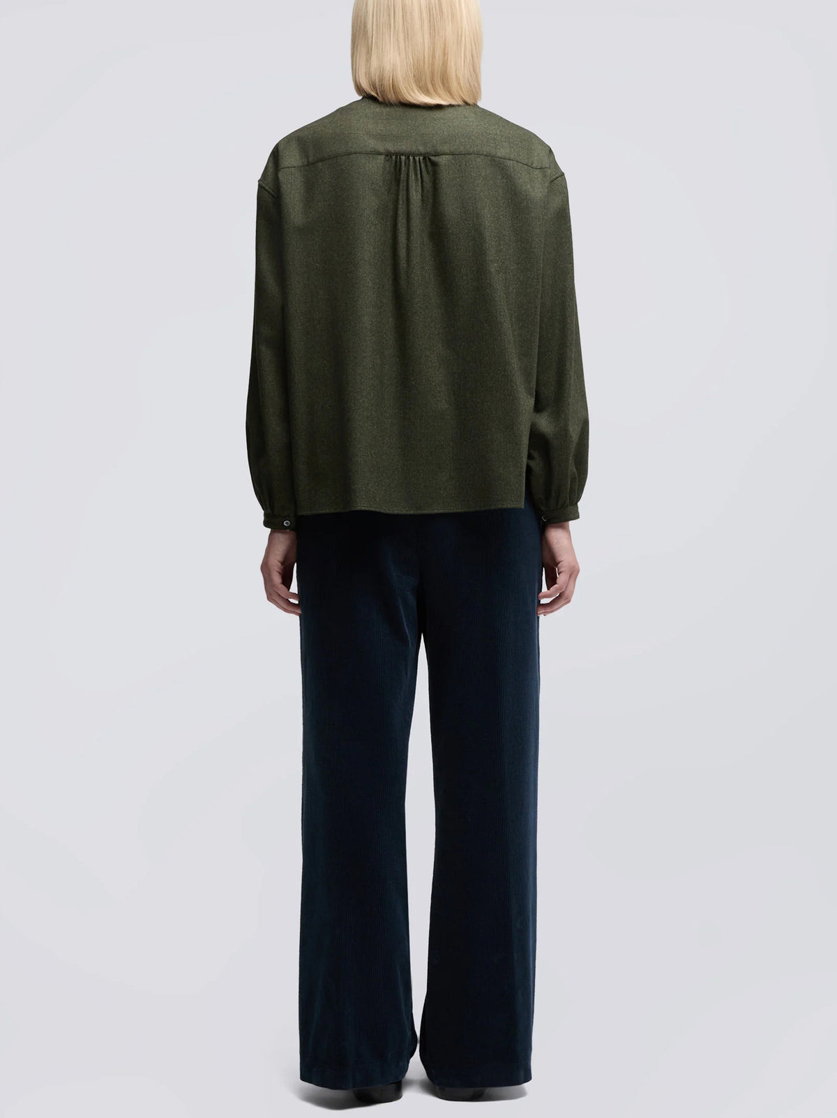 Aspesi Camicia In Flanella Di Misto Lana - Militare-3