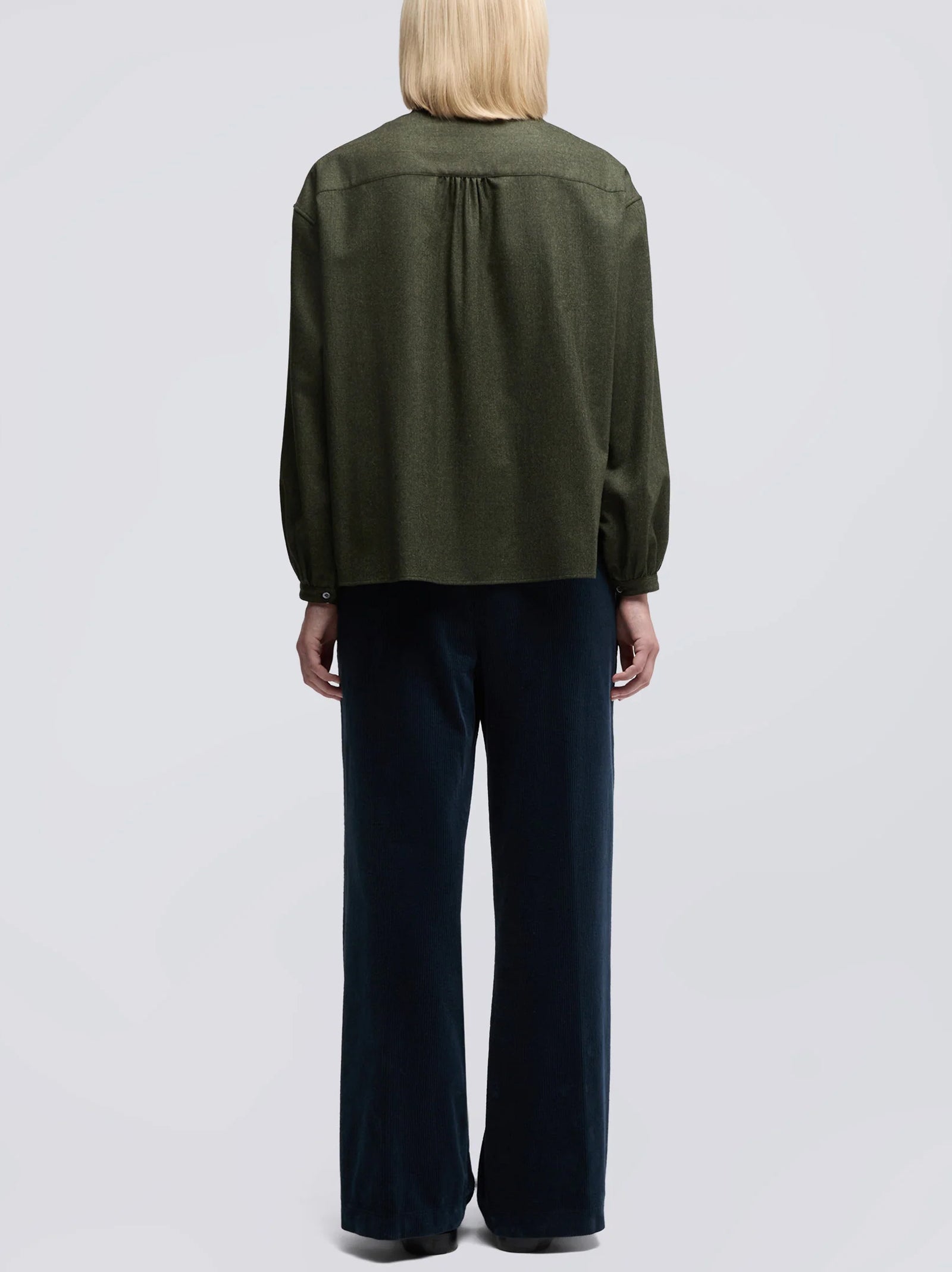 Aspesi Camicia In Flanella Di Misto Lana - Militare-3