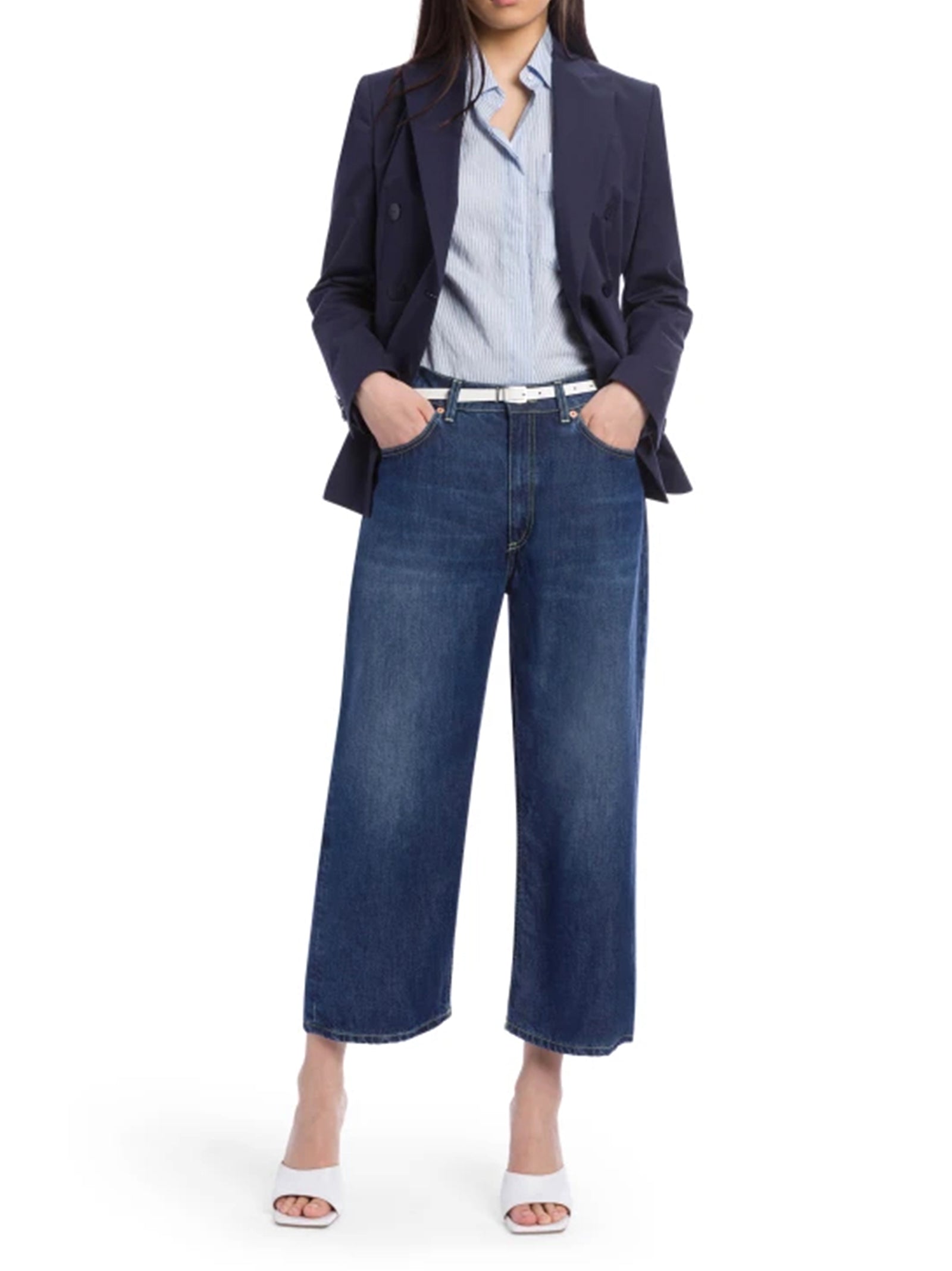 Dondup Jeans Tami Wide Leg Blu-2