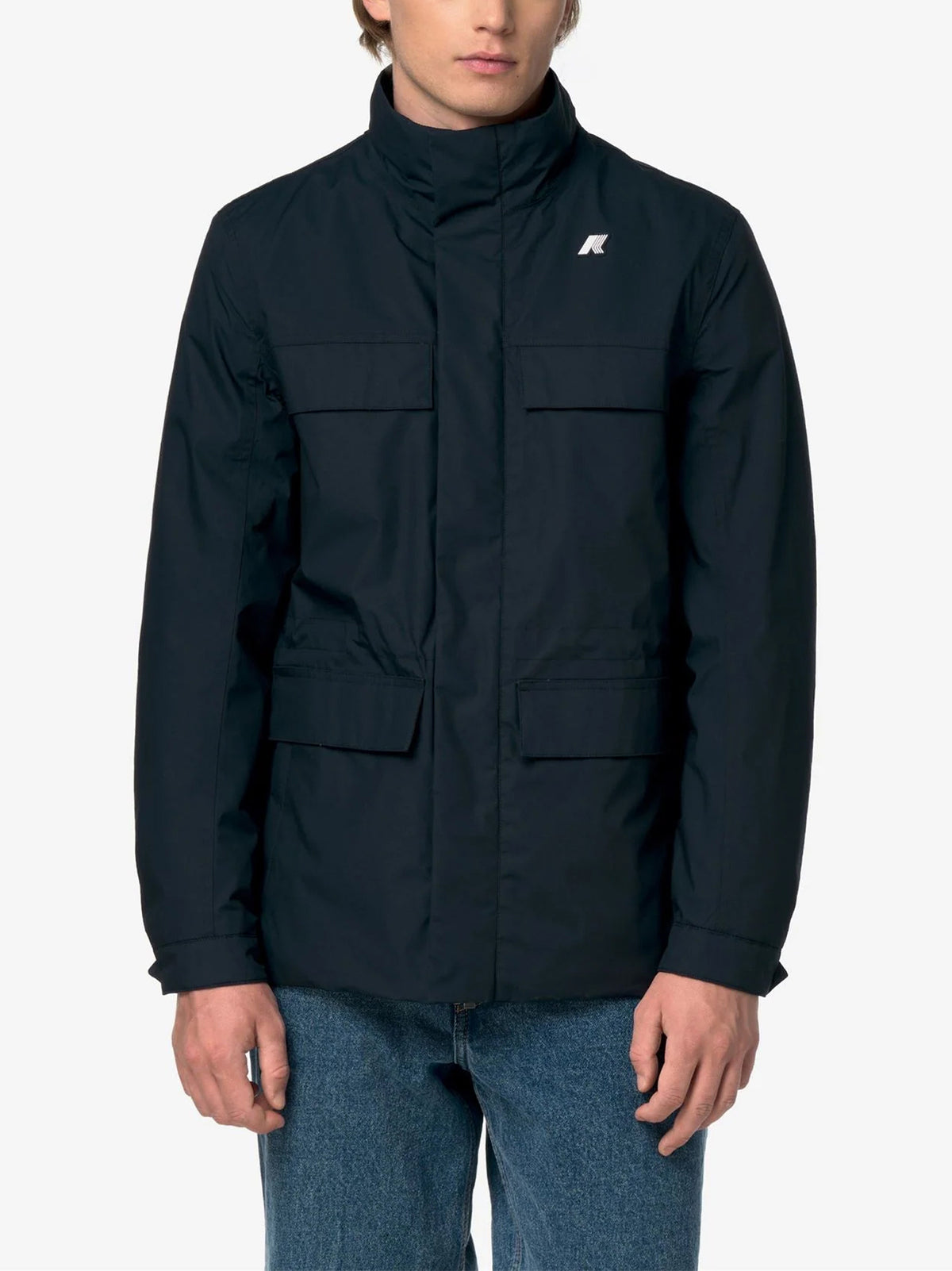 K-Way Giacca Manuene Warm Micro Canvas Blue Depth-2