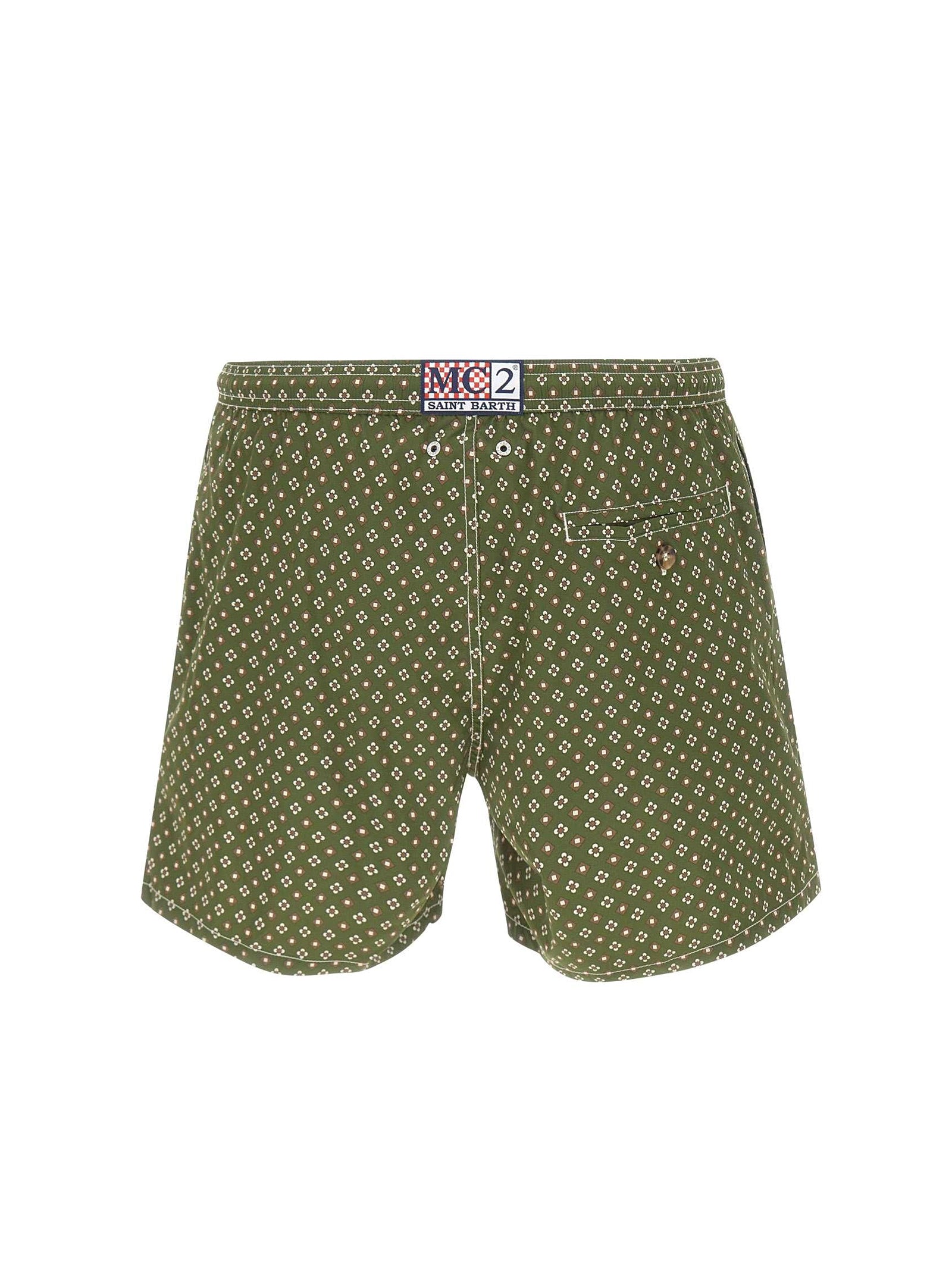 Saint Barth Boxer Mare Swimshort Dew Tie Verde-2
