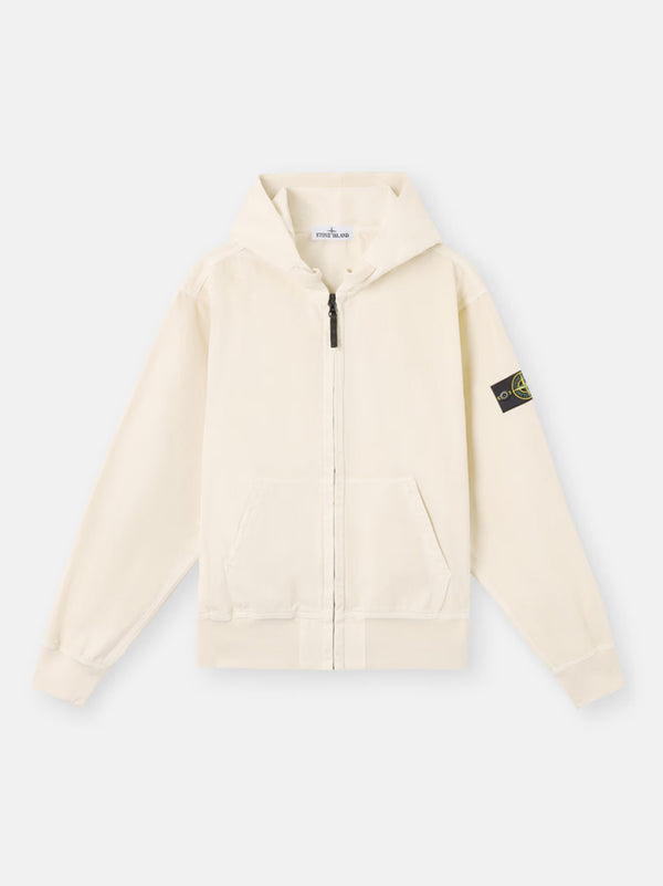 Felpa Zip C/Capp Old Effect