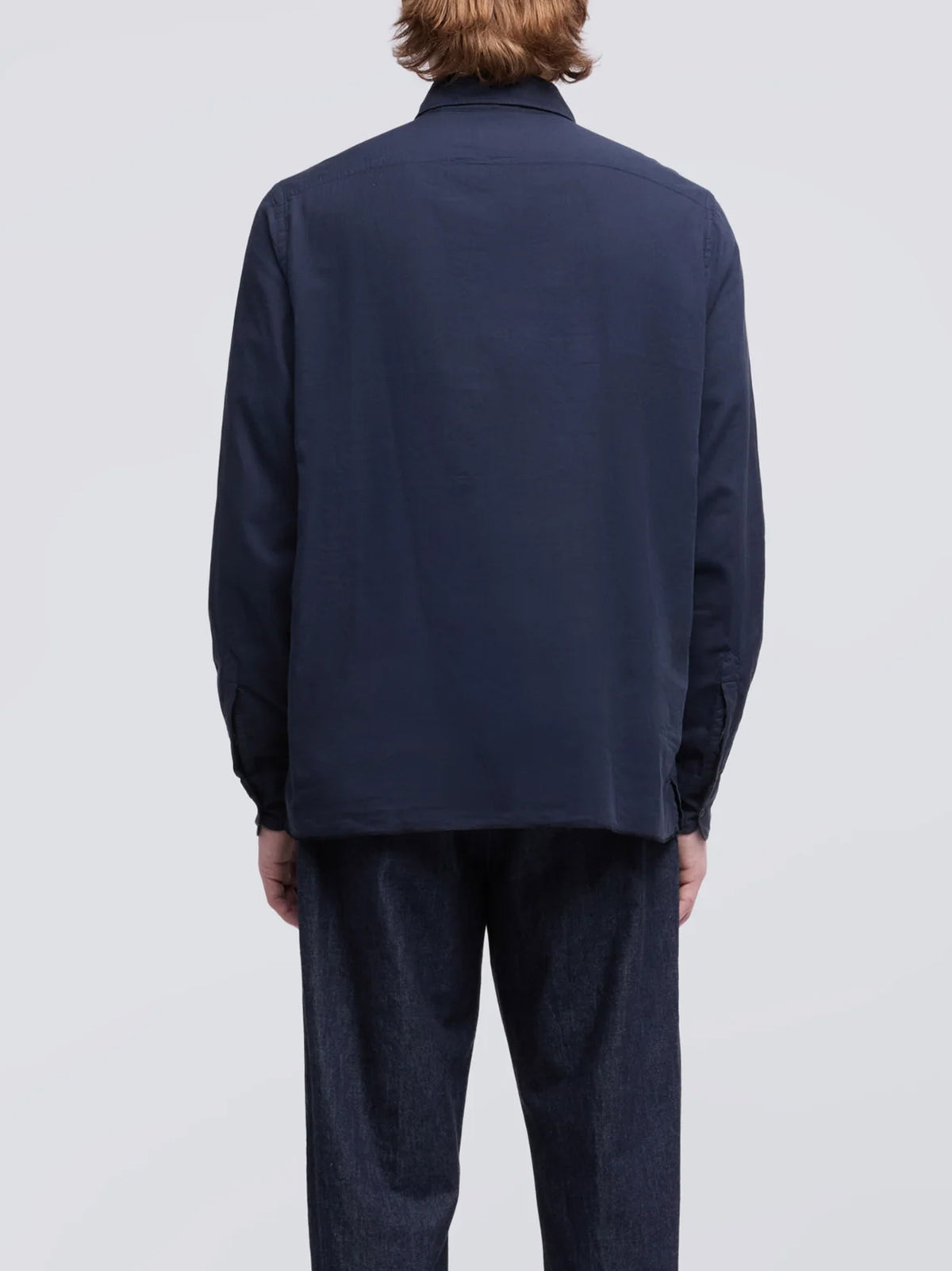 Aspesi Camicia Doppia In Voile Di Cotone Navy-3