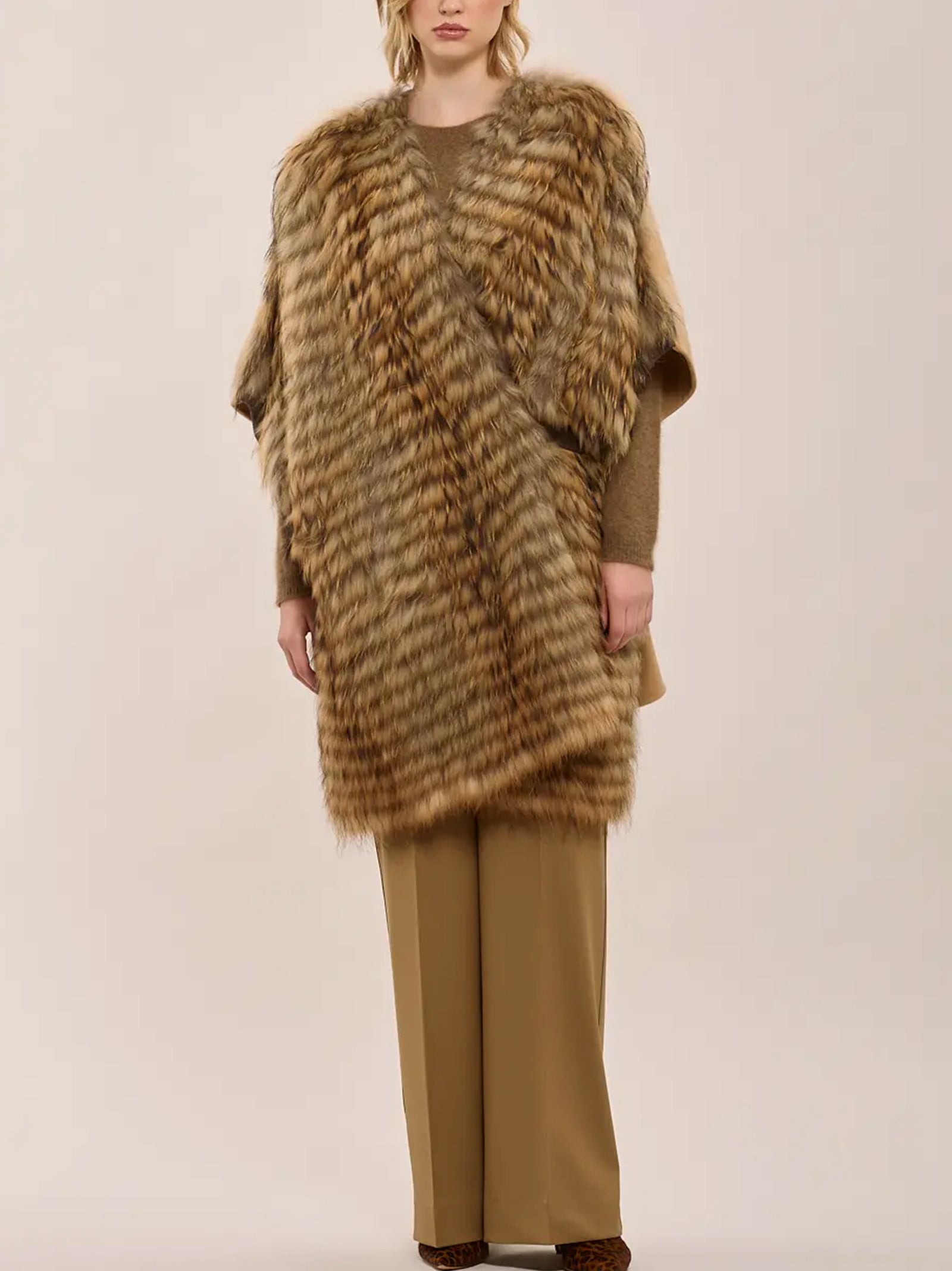 P.A.R.O.S.H. Gilet Pelliccia Double-3