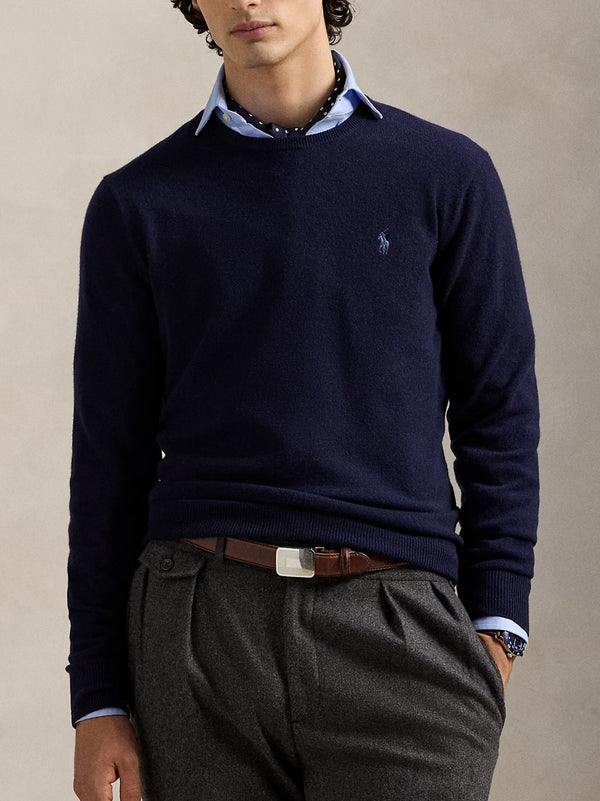 Polo Ralph Lauren Maglia In Lana A Girocollo Nero-2