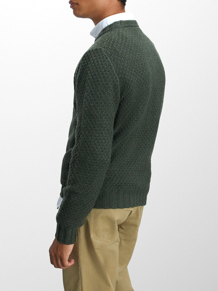 Shetland Wool Crew Neck Sweater-3