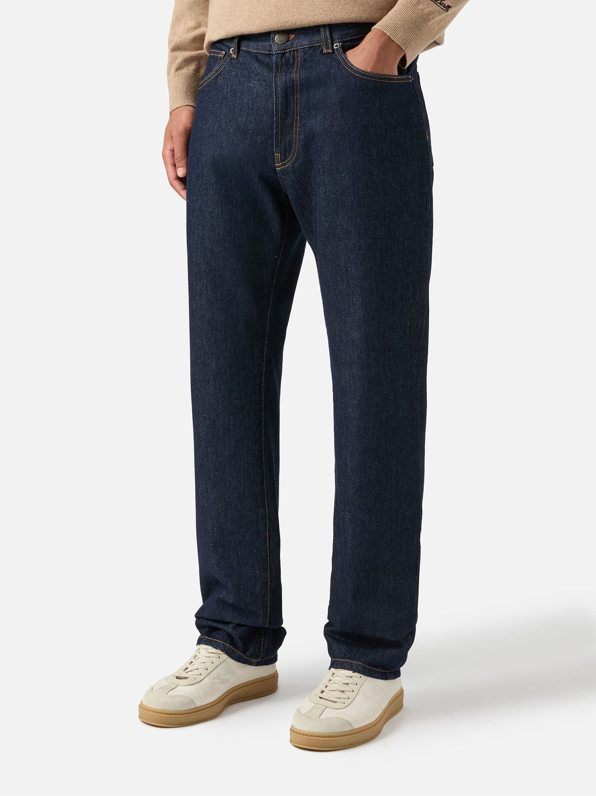 Saint Barth Jeans Riverdale Blu Scuro In Denim Con Finitura Raw-2
