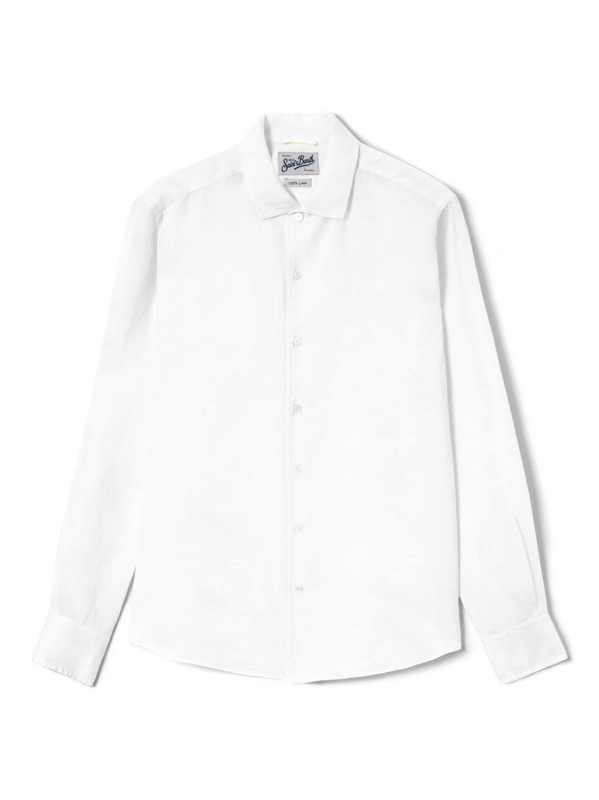 Camicia Raphael In Puro Lino Bianca-1
