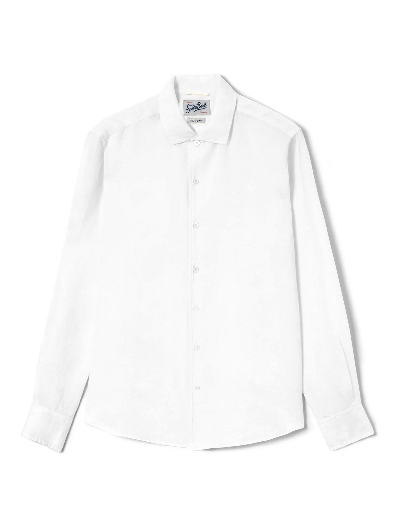 Camicia Raphael In Puro Lino Bianca-1