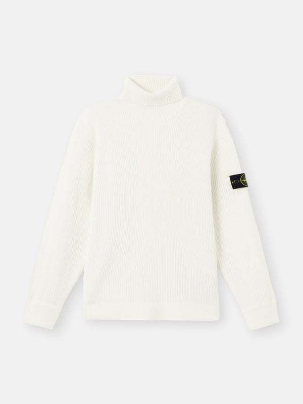 Stone Island Maglione Dolcevita Finemente Rifinito A Costine