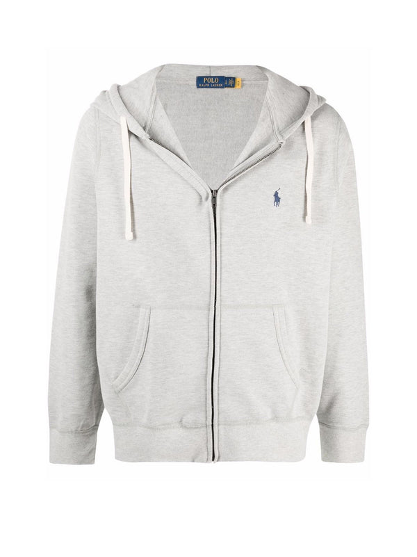 Felpa Zip Cappuccio