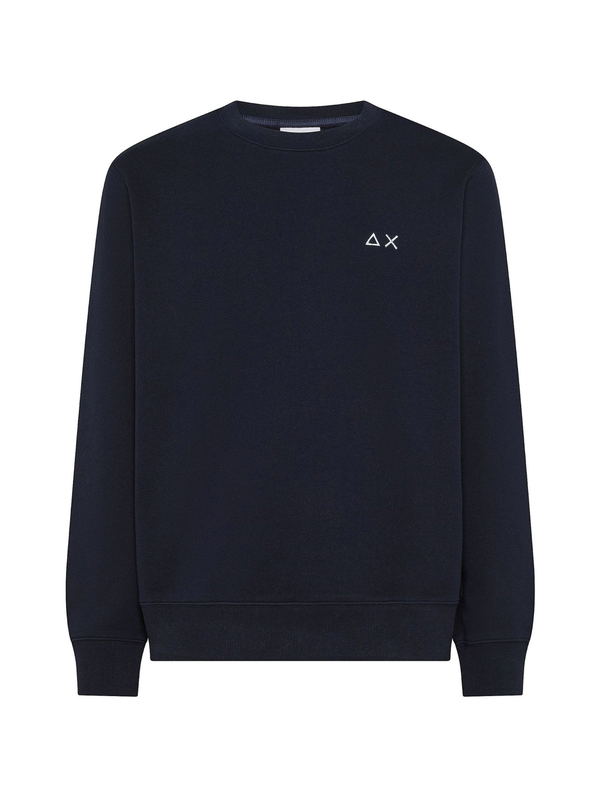 Sun68 Felpa Girocollo In Cotone Navy Blue-1