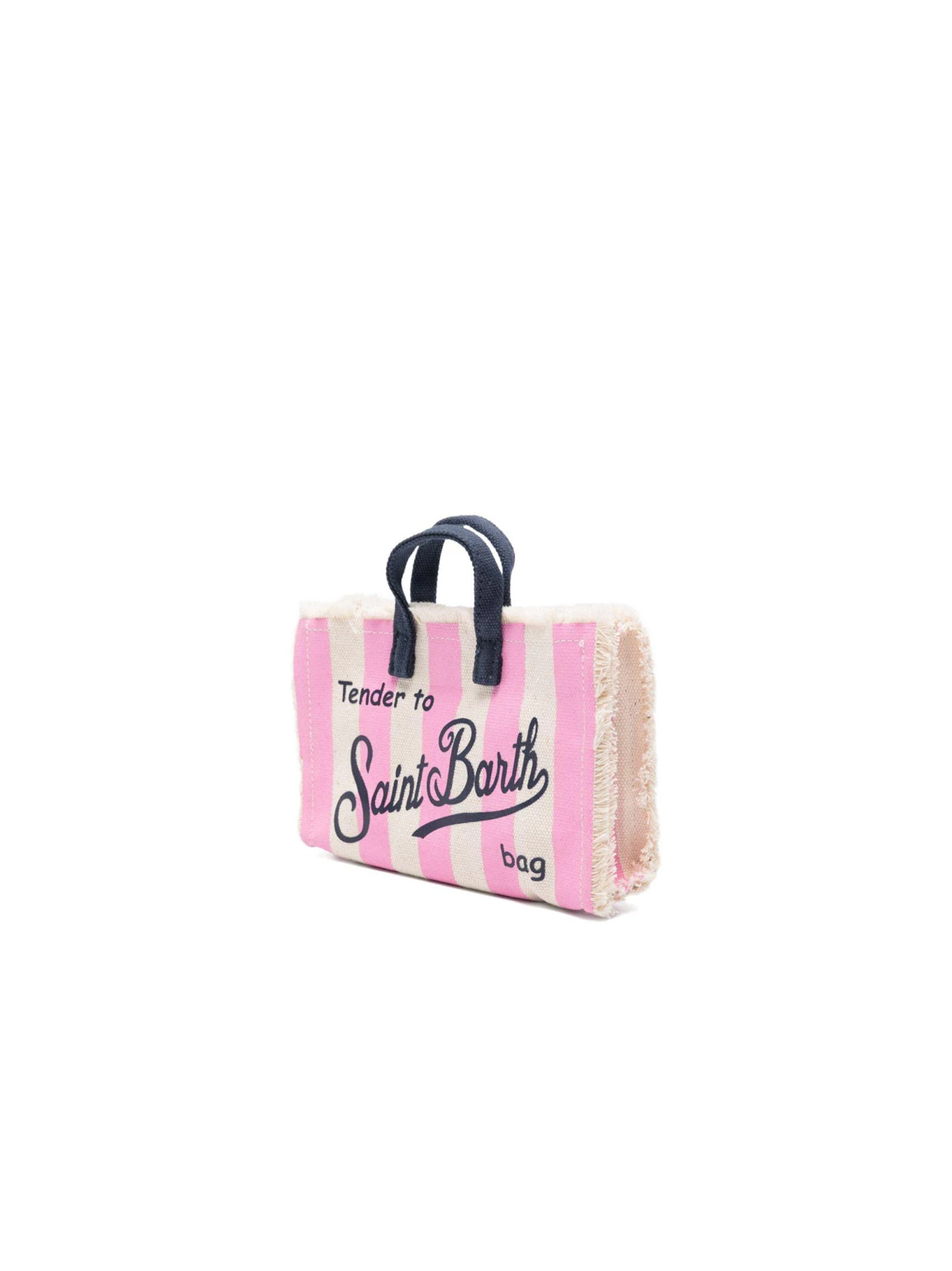 Saint Barth Phone Bag Righe Rosa-2