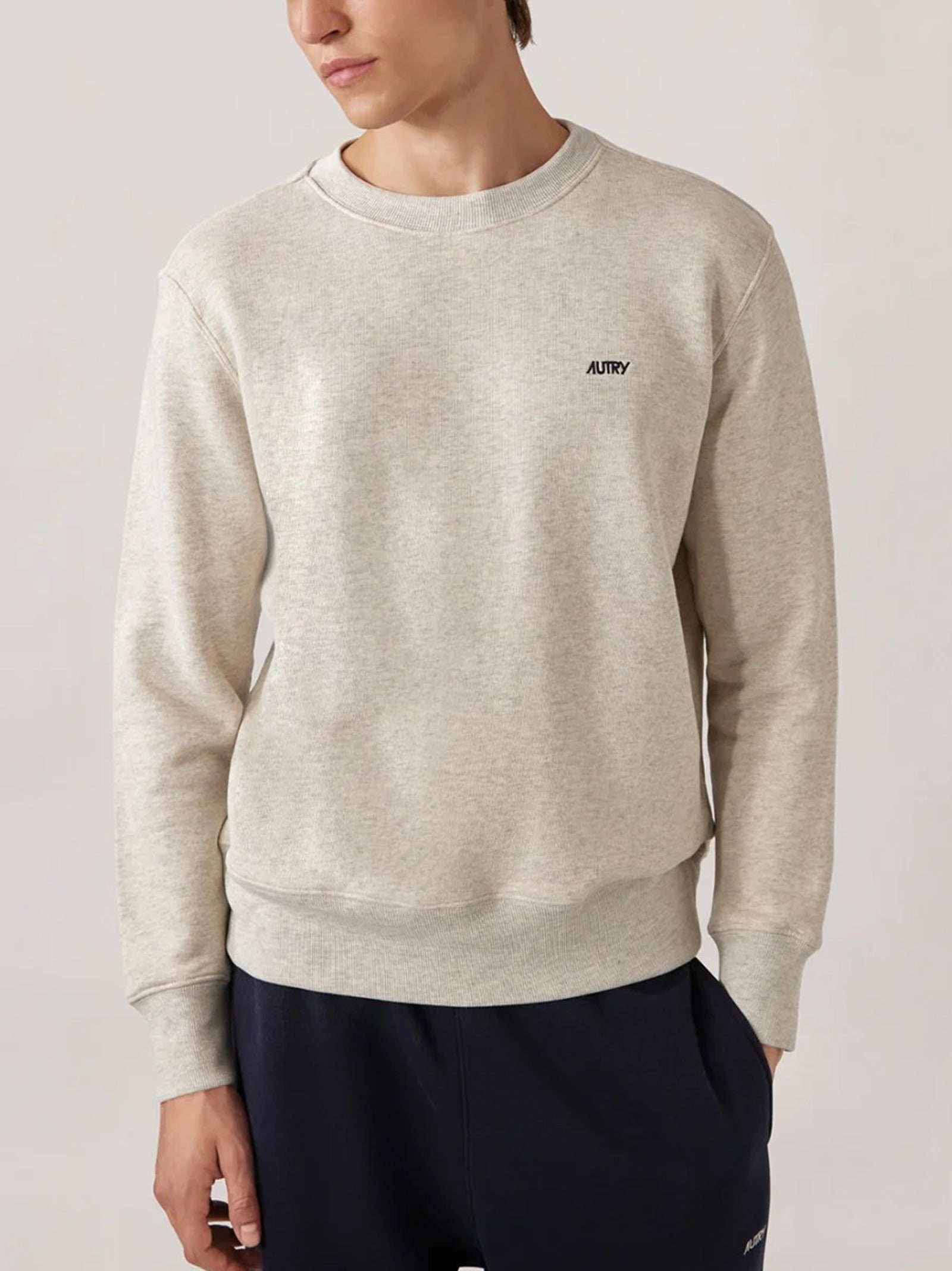 Felpa Girocollo Con Logo Autry Ricamato-3