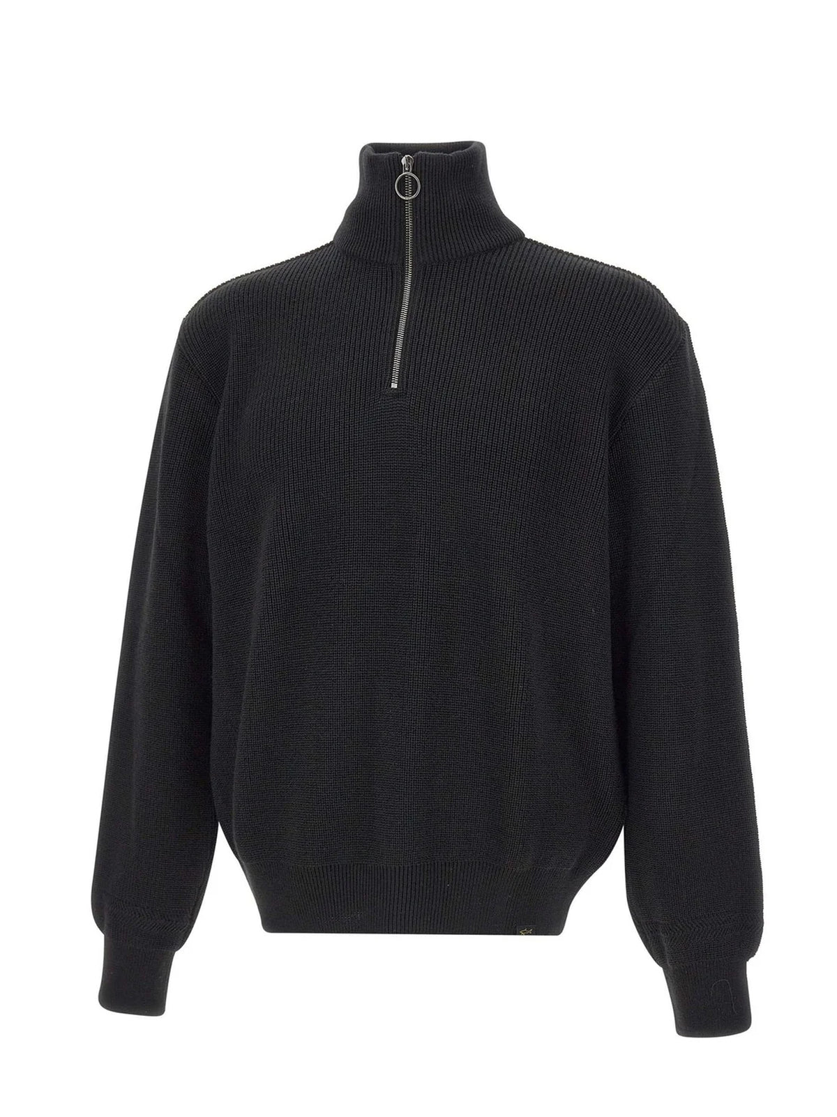 Paul&Shark Maglia Mezza Zip Lana Nera-1