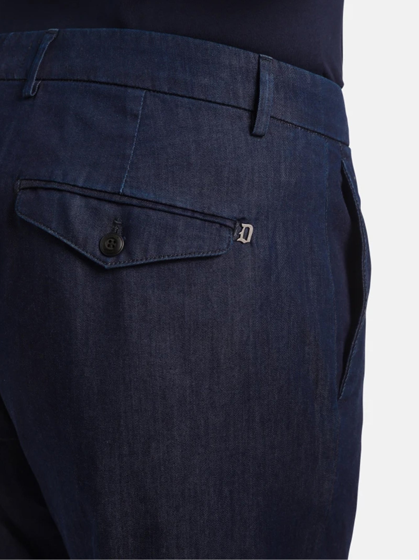 Dondup Pantaloni Joe Carrot In Denim Fisso Blu-4