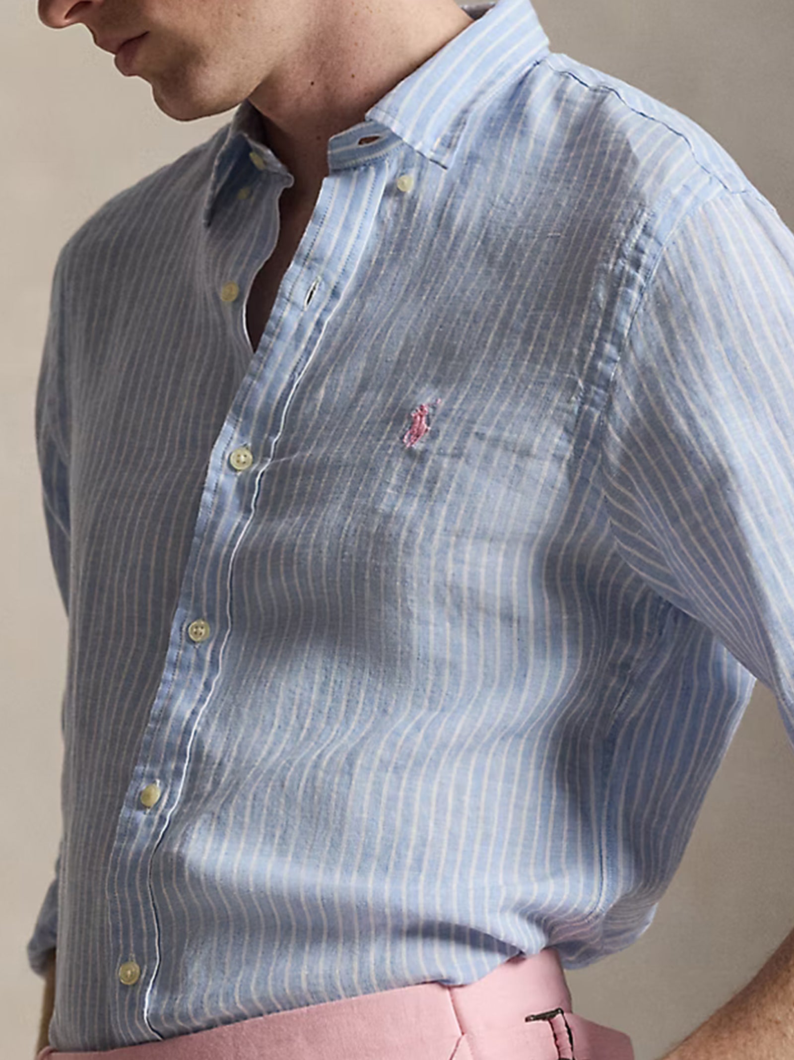Polo Ralph Lauren Camicia Lino Rigata-4