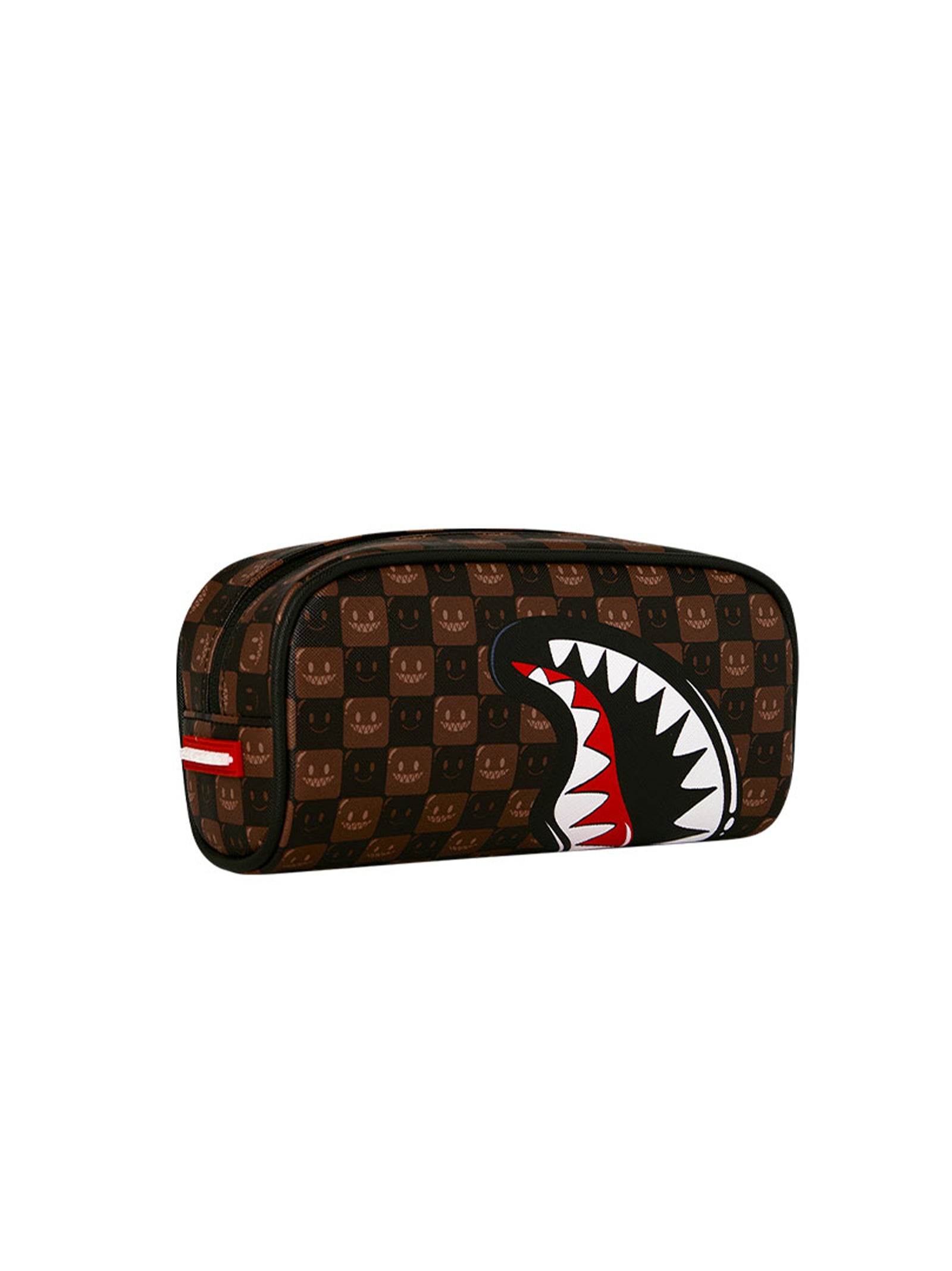 Sprayground Sharks In Paris Wtf Bubble Brown Check Pouch-2