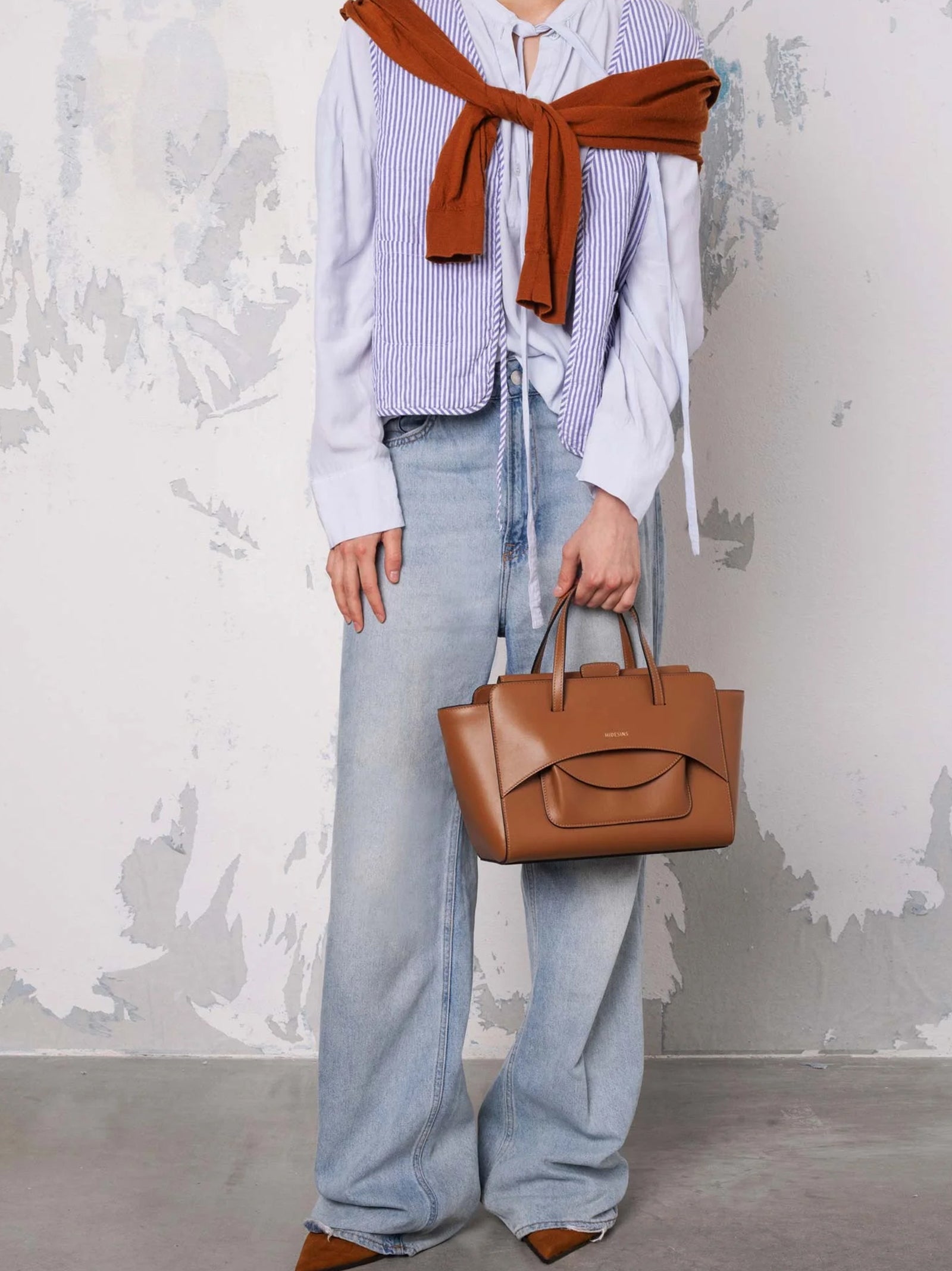 Hidesins Bag Flap M Caramel-2