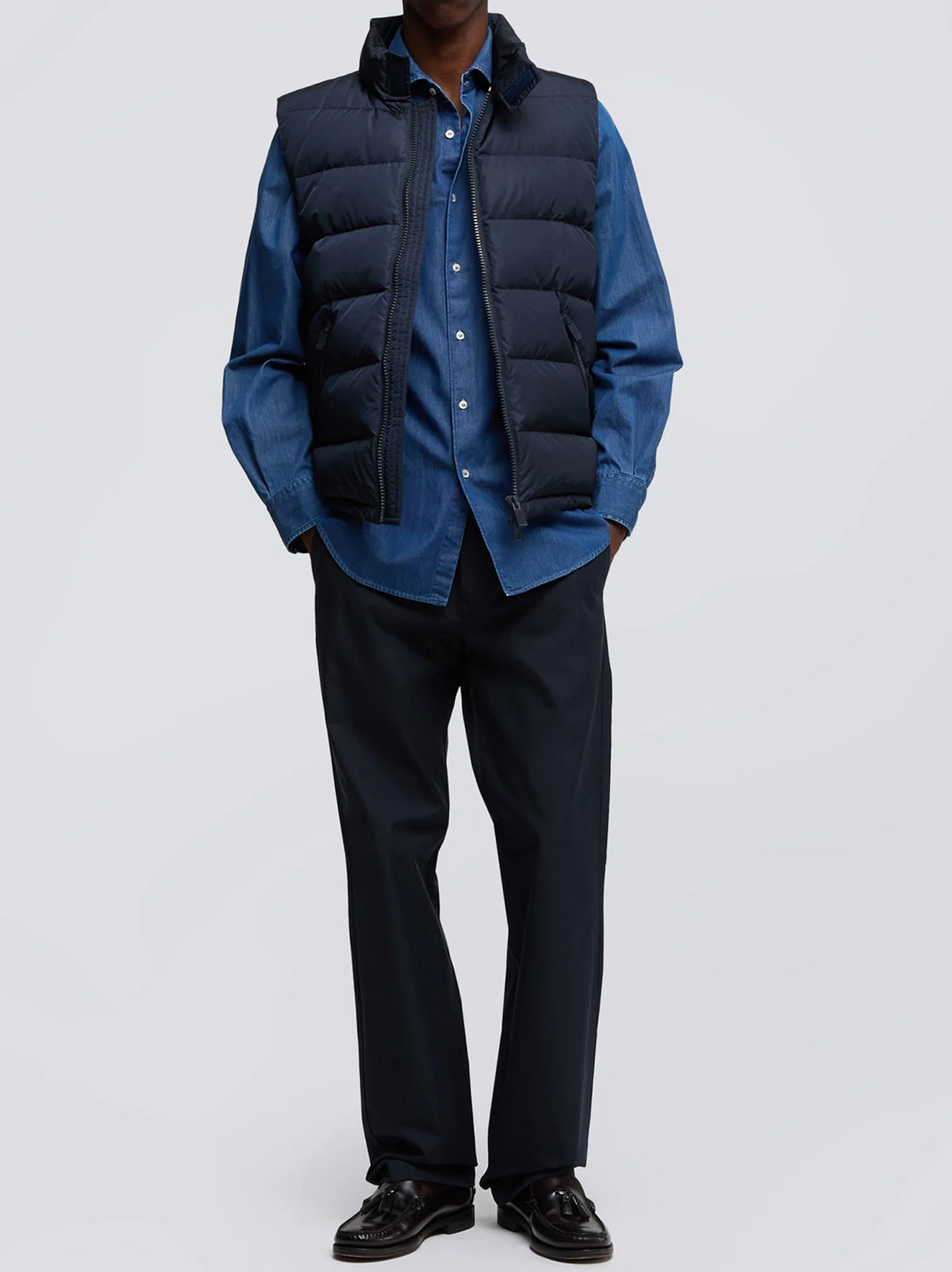 Aspesi Gilet Piuma Slim Re Blue Navy-2