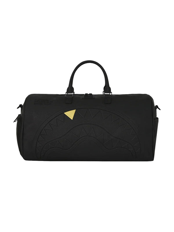 BORSONE BLACKED OUT EMBOSSED GOLD TOOTH DUFFLE-SPRAYGROUND-910D9381NSZ BLACK