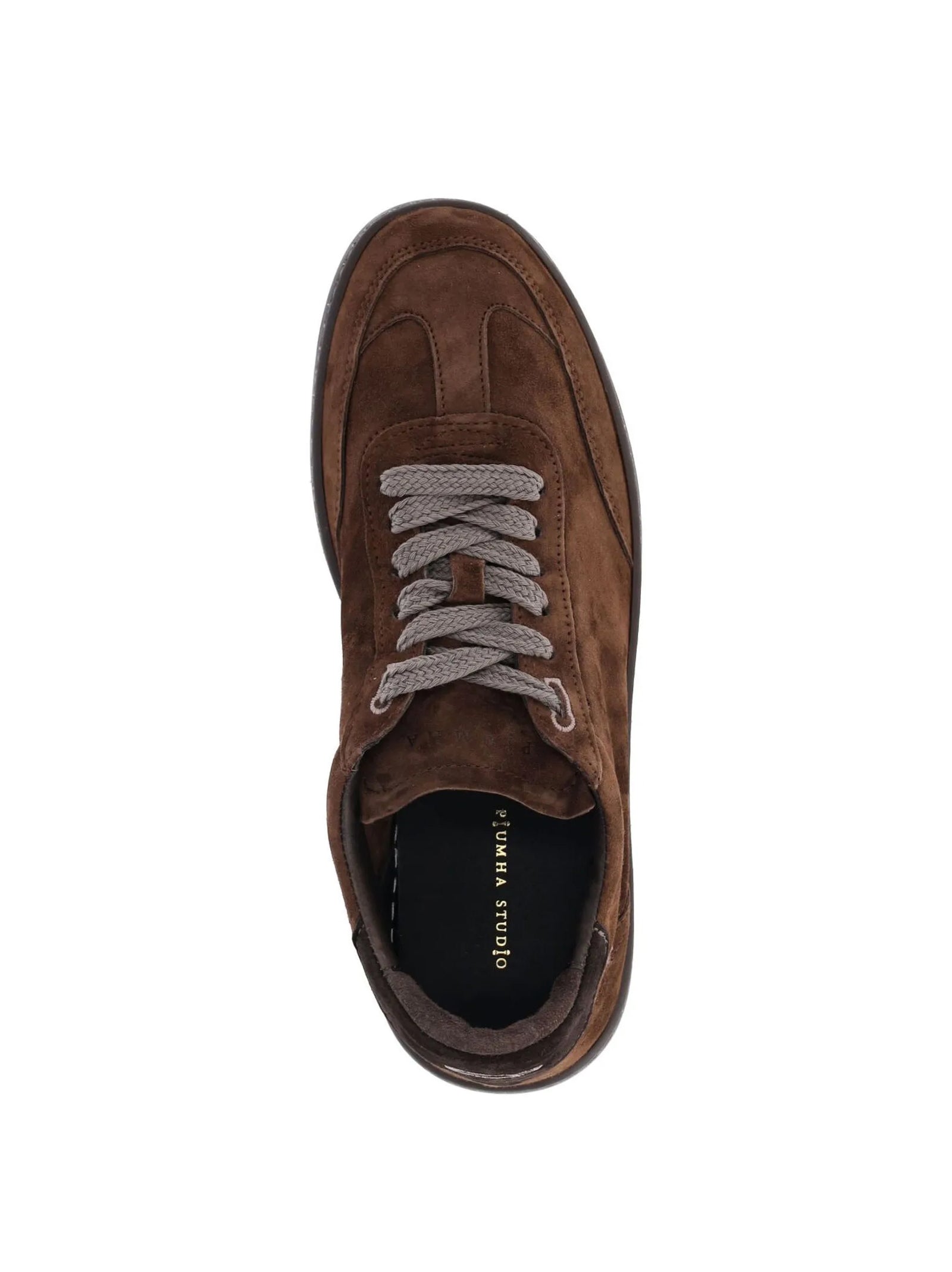 Piumha Studio Sneakers In Pelle Scamosciata Marrone-4