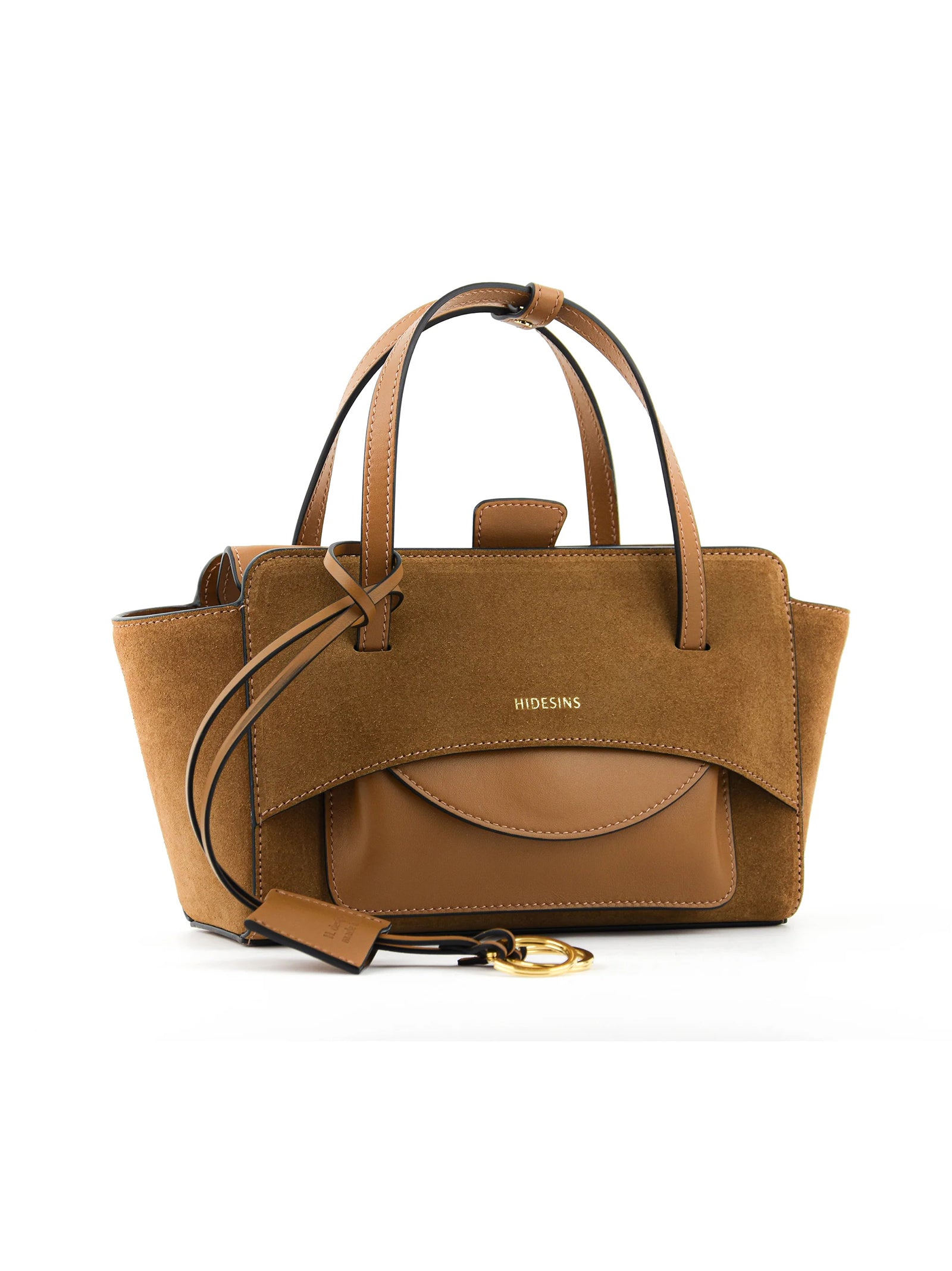 Hidesins Bag Flap S Suede Cognac-3