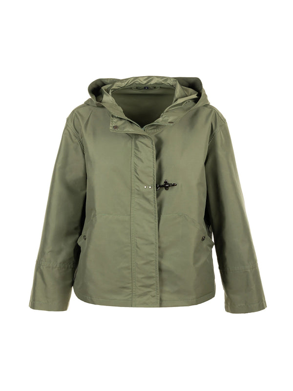 Parka Corto In Popeline Tecnico