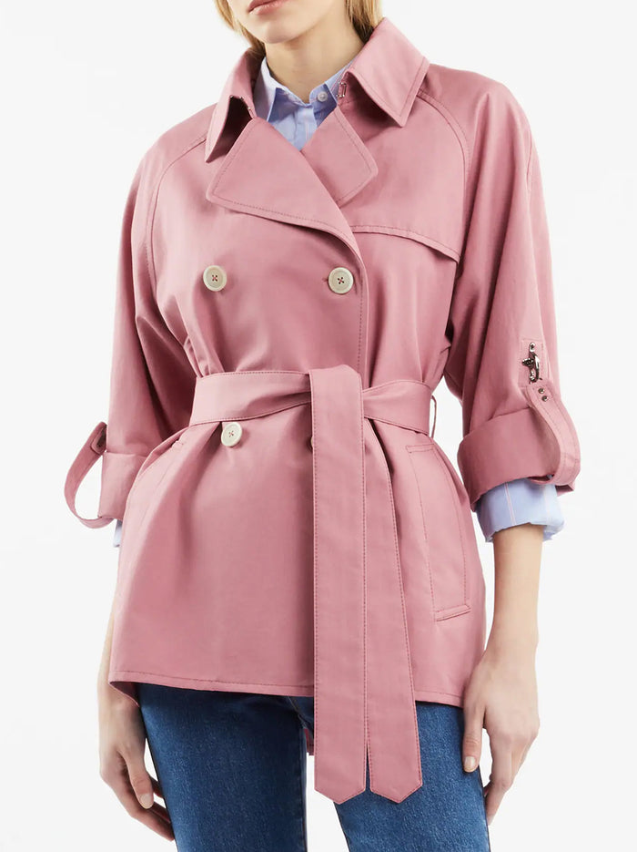 Short Double-breasted Trench Coat-2