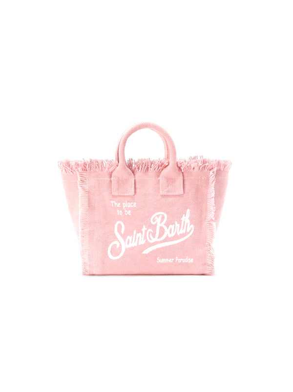 SAINT BARTH BORSA VANITY MINI IN CANVAS ROSA-SAINT BARTH-VAMI001 00135L
