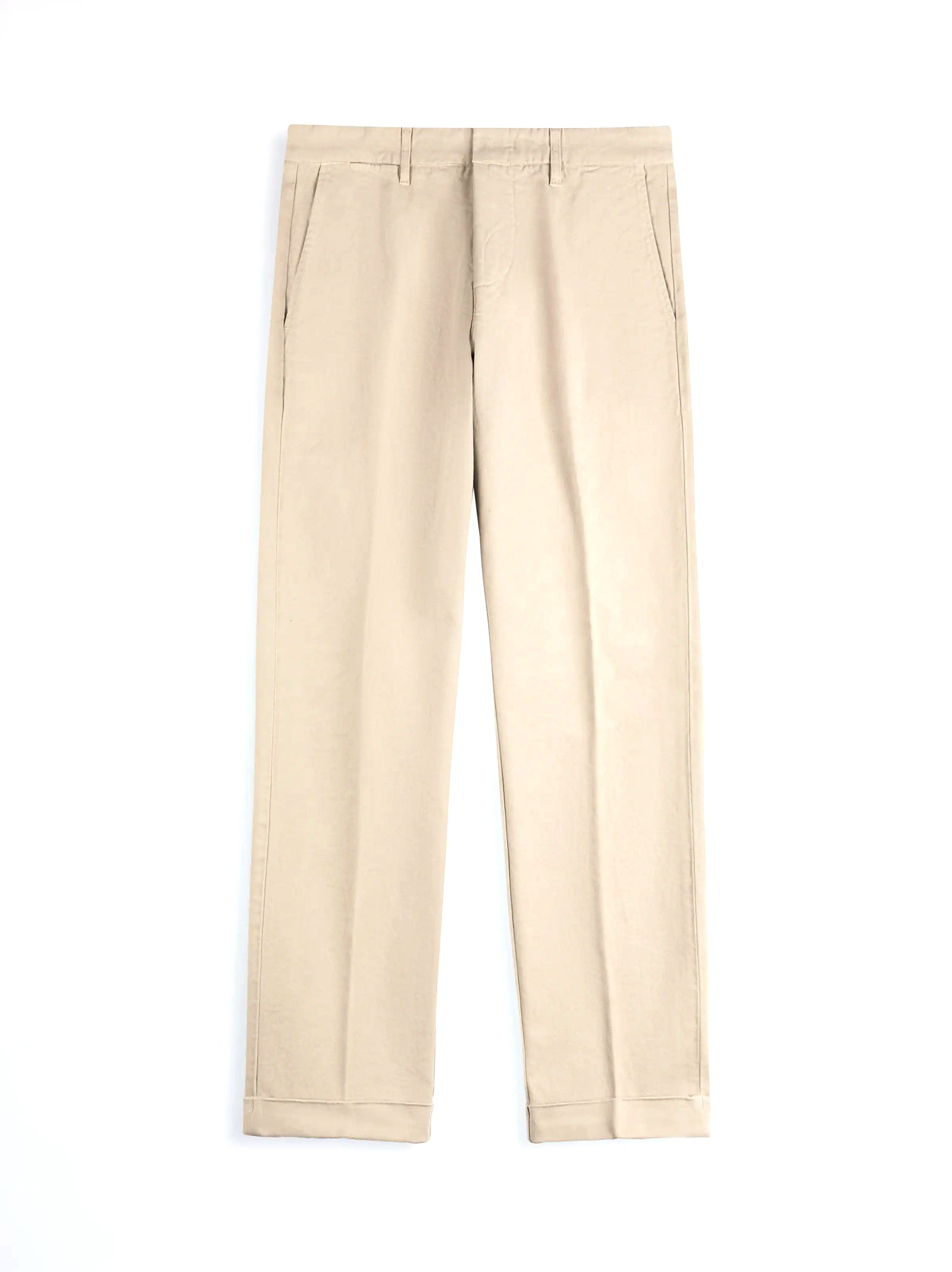 Fay Pantaloni Slim Fit In Gabardine Di Cotone Beige-1